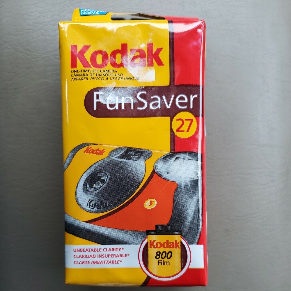 KODAK Fun Saver 35mm Disposable Camera with Flash, 27 Exposures EXP 4/2008